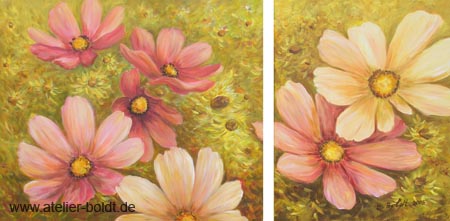 Blumen - Acryl auf Leinwand