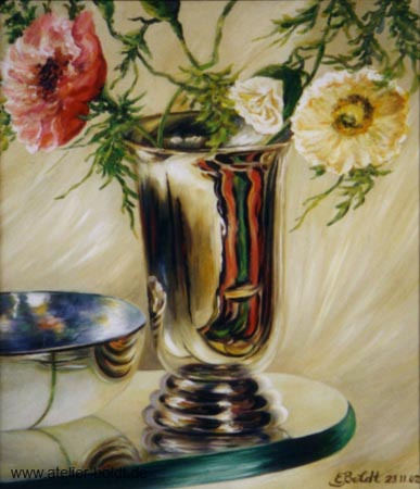 Blumen - Öl auf Leinwand